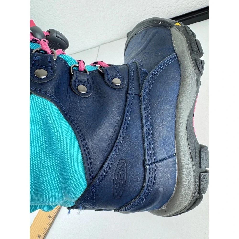 KEEN‎ Kids Winter Boots Navy Blue Pink Teal Waterproof Insulated Size 9 Toddler